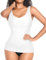 YARRCO Damen Shape Unterhemd Formende Tops Nahtlos Hemdchen (Weiß-Weite Träger, L)