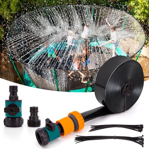 12M Trampoline Sprinkler, Outdoor Trampoline Water Sprinkler for Kids, Hose Water Sprayer, Trampoline Accessories for Water Play, Games, and Summer Fun in Yards (40FT)