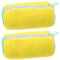 Sac Lavage Chaussures Machine à Laver Lot de 2, Sac de Lavage Machine à Laver pour Chaussures, Portable avec Fermeture Éclair, Nettoyage des Peluches à 360° Portable Nettoyage efficace (Jaune)