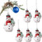 HERZONE 8pcsWeihnachtsbaumanhänger schneemann Anhänger Christbaumschmuck Weihnachten Dekoration Basteln Weihnachten (schneemann(rot Weiss schwarz))