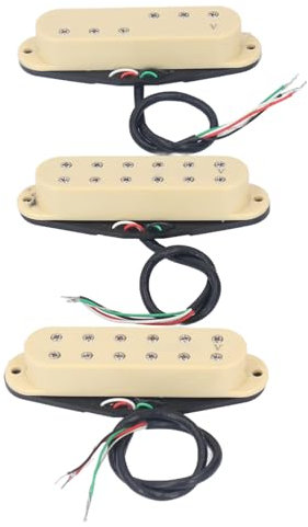 Ensemble de Micros à Bobine Unique, Ensemble de Micros à Bobine Unique pour Guitare électrique, à Pont Central à Manche 3 Pièces pour Guitare