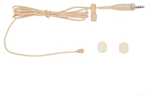 Lavalier Lapel Mic, Beige Lavalier Lapel Clip Microphone, Detachable Tie-clip Allows For Use On Stage, Houses Of Worship