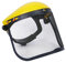 QmjdDymx Mesh Safety Visor, Mesh Safety Visor Vollgesichtsschildschutz Helm Brow Guard für Forstrasenmäher Gelb, Rasenmäher Gesichtsschutz, Sicherheitsgesichtsschild