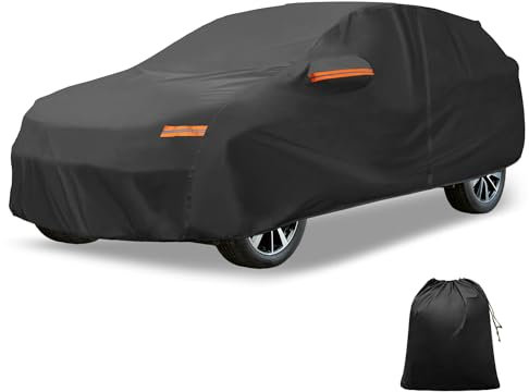X AUTOHAUX Housse de Voiture Toutes Saisons pour Kia Sportage - Imperméable, Coupe-Vent et résistante aux UV - Fermeture éclair latérale Gauche - Matériau PU 210D