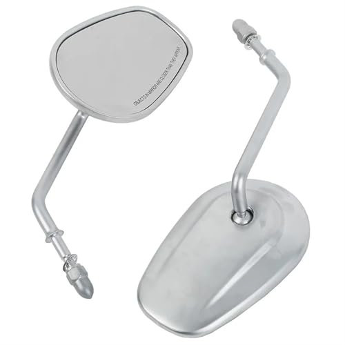 Motorrad Spiegel Für Road Für King Für Touring XL 883 Für Sportster Für Road Für King Für Fatboy Für Softail Für Dyna Für Street Motorcycle 8 Mm Spiegel Lenkerendenspiegel Motorrad(Silber)