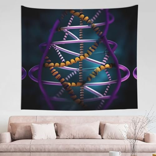 HJLUUFT DNA-Ketten-Fotodruck, Wandkunst, Wandbehang, Wandteppich für Wohnzimmer, Wohnheim, Heimdekoration, Schlafzimmer, ästhetische Dekoration