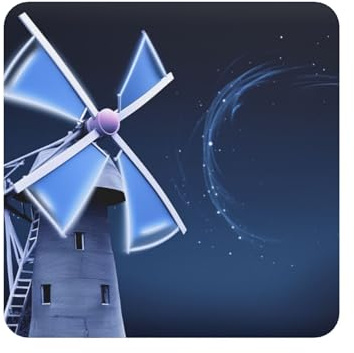 Fridge Magnet Windmill Blue Decorative Refrigerator Magnets Small Strong Magnets Cute Fridge Magnet Sticker Fridge Magnetic Whiteboard Magnets for Map Locker Kitchen Office