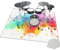 Schalldicht Drum Teppich - Rutschfest Schlagzeug Matte - Trommel Teppich für Bass drum Snare und andere Musikinstrumente - 120 x 70 cm Professionelles rechteckiges Elektronisches Jazz Schlagzeug Kit