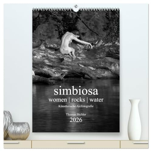 simbiosa ... Künstlerische Aktfotografie 2026 (hochwertiger Premium Wandkalender 2026 DIN A2 hoch), Kunstdruck in Hochglanz: SW-Outdoor-Aktfotografie (CALVENDO Erotik)