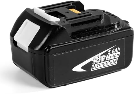 5.0Ah 18V Battery Replacement for Makita 18 Volt Batteries BL1860 BL1820 BL1815 BL1835B LXT400 Li-Ion Battery with LED Indicator Compatible with Makita 18V Cordless Power Tool