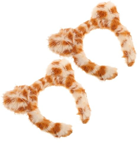 BESPORTBLE 2pièces -tête Oreilles Chat Mignon Imprimé Léopard Pour Femmes Filles Soins Visage Spa