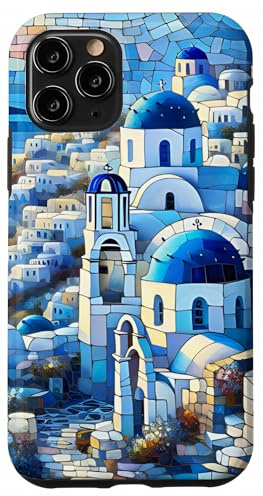 Mediterranean Serenity Captured in Stained Glass Beauty Case for iPhone 11 Pro