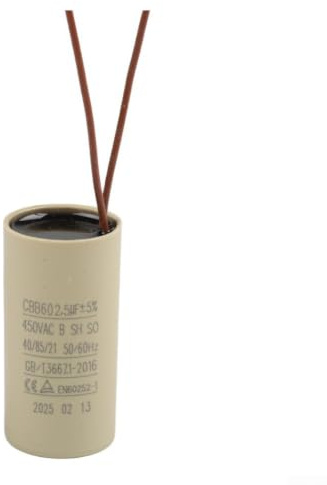 Starting Capacitor CBB60 2.5uF for Cleaning Machine Air Conditioner Pressure Washer 25x50mm