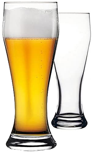 Pasabahce Set 6 Pezzi Bicchieri da Birra in Vetro Weizenbeer cm 23,3h diam.8