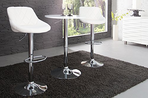 Invicta Interior Cocktal Lounge Barhocker Las Vegas Chrom/Weiss