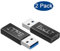 EasyULT USB-C Adaptateur[2-Pièces],Connecteur Type C Femelle vers USB 3.0 Mâle Gen 2 Chargeur USB-C Transmission Rapide 10 Gbps（Noir）