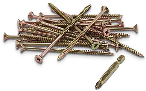 SEQUAL® Hyper Drive Wood Screws M6x150mm (Box Of 50), Self Countersinking Head For Flush Smooth Finish, Woodscrews Pack With Knurled Thread For Easier Drive And Holding Power, Rust Resistant Screw Set
