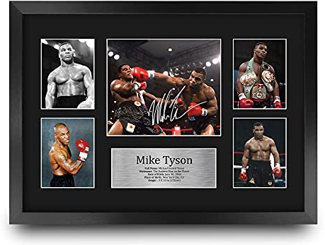 HWC Trading FR A3 Mike Tyson Gifts gedrucktes signiertes Autogrammbild für Box-Fans – A3 gerahmt