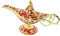 Aladdin's Magic Lampe, Zinklegierung, 21 x 11 x 7 cm, LWH Heimdekoration, Aladdin-Licht (rot)