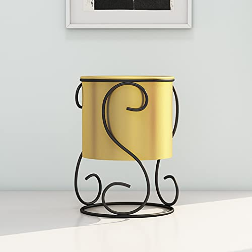DTLEO Blumenhocker Pflanzenständer Metall Blumentopf Outdoor Garten Terrasse Blumenkorb Topf Display Ständer für Home Wedding Decor,Gold,6.2 to8