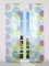 CORLIF Voile Schiebegardinen Flächenvorhänge Set 2er Gardinen mit Klettband Schiebevorhang Halbtransparent Vorhang inkl. Beschwerungsstäben modernes Muster Violett BxH 57x245cm 2 Stück