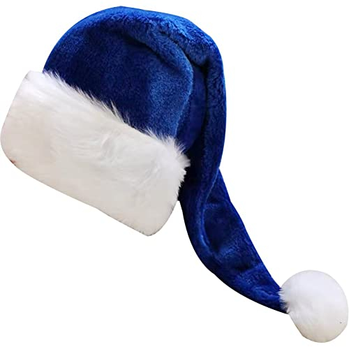 Bemvp Unisex Weihnachtshut Plüsch Santa Claus Hut Neuheit Xmas Headwear Neujahr Feste Weihnachtsfeiern Vorräte