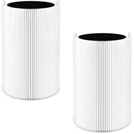 Air Filter for Blueair Blue Pure 411 / Blueair Blue 3210 Air Purifier, True HEPA & Activated Carbon Replacement Filter (2 Pack)
