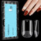 TOMICCA Square Nail Tips, 504PCS Clear False Nails, Full Cover Acrylic Fake Nails Extensions for Salon Professionals & Home Use, Long Lasting and Durable Manicure Kit for Women Girls 12 Sizes
