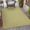 HomebyHome In & Outdoor Teppich Wetterfest Sisal Optik 300x400 cm (280 x 370 cm) Grün - Balkon Teppich Wasserfest, Waschbar, Flachgewebe - Ideal für Küche, Camping, Garten und Terrasse