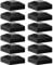 Dunzy Aluminum Fence Post Caps 2 x 2 Black Post Caps Fence Topper Pressure Fit Post Cover for Mailbox Metal Wood Plastic Vinyl Iron Deck Railing(12 Pcs)