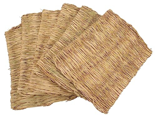 POPETPOP 6pcs Box Chicken Bedding Chicken Coop Bedding Mats Natural Hamster Bedding Toy Bunny Chinchilla Bedding Egg Cushions Chicken Egg Cushions Chicken Grass Mats Nest Box Bed Linings
