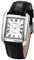 JewelryWe Herrenuhr Vintage Partner Freundschaft Leder Armband Uhr Herren Analog Quarz Armbanduhr Klassische Rechteckige lässige Uhr mit Römischen Ziffern Zifferblatt Geschenk für Männer Schwarz
