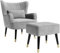 Vesgantti Fauteuil en Velours, Fauteuils Lounge avec accoudoirs, Fauteuil à Oreilles pour Salon Chambre à Coucher Envoyé en Deux Colis