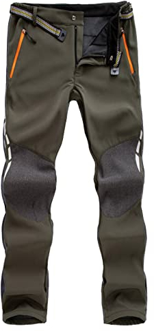 Generisch Skihose männer schwarz l Arbeit Hosen Herren für Winter ski Pants Men Green Thermo Arbeitshose für Herren schwarz Outdoor Hosen für Men Outdoorhose männer Winter 36/30