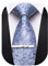 Barry.Wang Krawatten mit Blumenmuster für Herren, Krawatte und Krawattenklammer, Hochzeit, Business, Blume, einfarbig, formell, silber, blau, Einheitsgröße