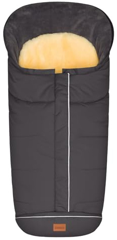 Fillikid Echtfell-Winterfußsack Nanga Exklusiv | Integrierte Gurtschlitze & herausnehmbare Lammfelleinlage | Für Kinderwagen Buggys & Sportwagen | 50x100 cm | Maschinenwaschbar | Ab 6 Monaten