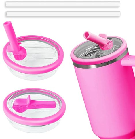 Stanley 40oz Replacement Lid with Straw, No Spill, Flip Straw Lid (Passion Pink)