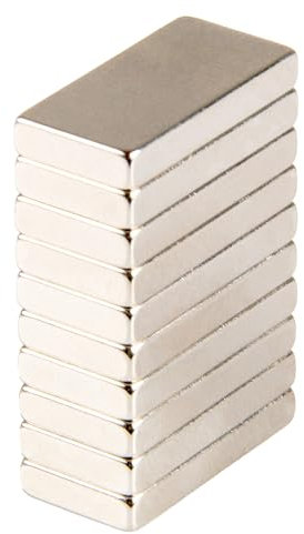 Magna-C® 10 Stück haftstarke Neodym Magnete | 20 x 10 x 3mm | 4,2 KG Haftkraft | für Magnettafel, Glasboard, Kühlschrank, Whiteboard