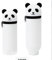 GDFJBG 2 in 1 Weiches Silikon-Federmäppchen, Kawaii, Stifthalter für den Tisch, Reißverschluss, Bunny, Kawaii Stiftetasche Buntstifte Marker (Panda)