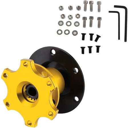 Passgenau, Schnell Abnehmbar, Radnaben-Adapter-Set, Hergestellt aus Hochwertigem Aluminium und Eisen, Passt Zum Lenkrad, Wird mit Komplettem Zubehör Geliefert, Einfach und