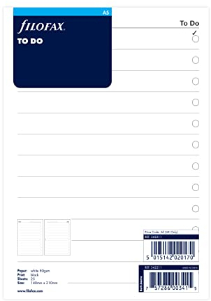Filofax Einlegeblätter A5, Aufgaben, für Terminplaner To Do List Nicht zutreffend To Do List (342211)