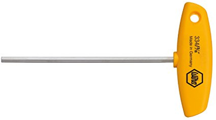 Wiha Stiftschlüssel mit Quergriff Sechskant, Zoll-Ausführung glanzvernickelt (02804) 1/8 x 150 mm