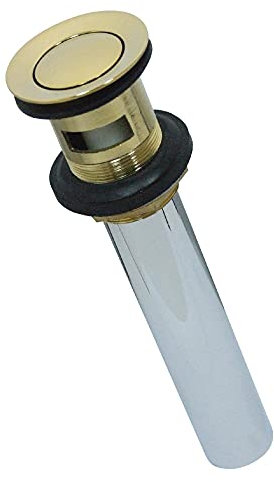 Kingston KB8102 Push Pop-Up Drain with Overflow, Polished Brass