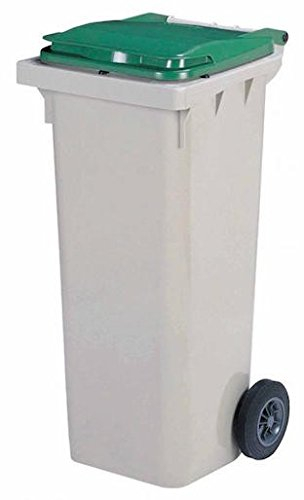 Rossignol Conteneur Korok 2 roues 120L/240L/340L, Couleur:Gris/Vert;Capacité:120L