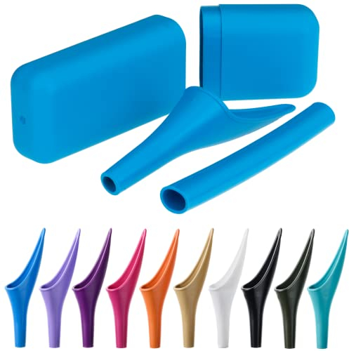 SHEWEE Extreme Female Urinal. Made in the UK. Reusable and Portable Urination Device. Festival, Camping, Car and Hiking Essentials For Women. Includes Travel Case and Extension Pipe – Blue