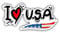 postwalldecor I Love USA Travel Slogan Hochwertigen Auto-Autoaufkleber 15 x 8 cm