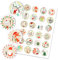 Papierdrachen 24 Adventskalender Zahlen Sticker - Bilder verspielt Nr 22 - Aufkleber 4 cm - zum Basteln und Dekorieren