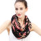 Lina & Lily Ethno Design Damen Loop Schal Schlauchschal (Schwarz/Pink)