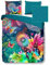 Hip Parada bettwäsche mit farbigen Figuren und Schmetterlinge, 100% Baumwolle/Satin-155x220cm, Satin, Multi Colour, 220x155x0.5 cm