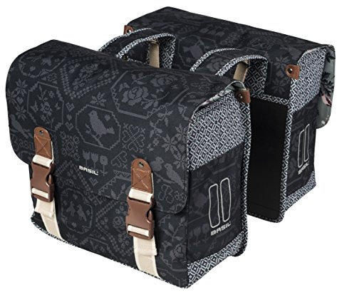 Basil Unisex – Erwachsene Bohème Fahrradtasche, Charcoal, 37 cm x 15 cm x 37 cm